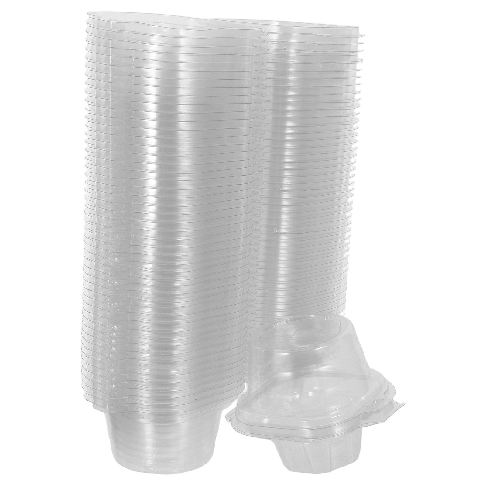Plastic Dome Clear - 50 Unidades de Contenedores Transparentes para